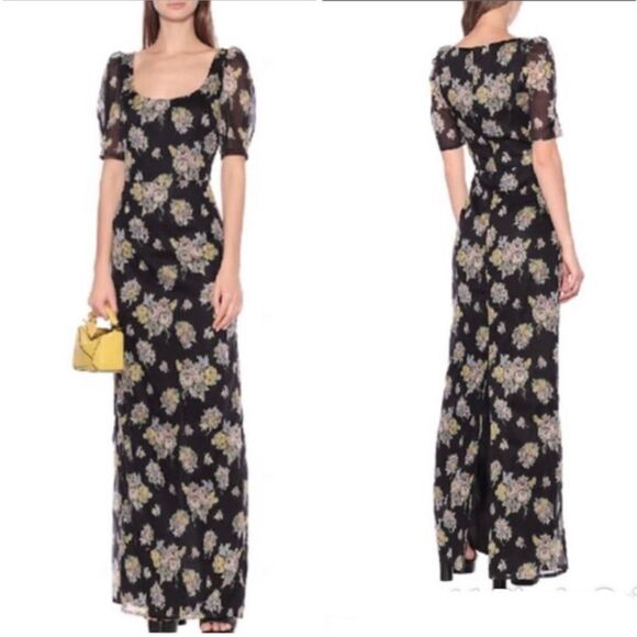 Floral Black Maxi Dress - Picture 14 of 14